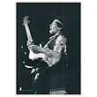 Jimi Hendrix Guitar Black and White Fabric Poster